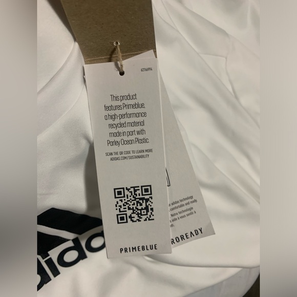 Men's white adidas shirt (NWT) - Picture 6 of 8